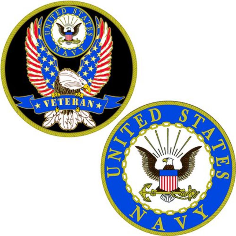 CH1300 Challenge Coin - USN Veteran - 1.75 in.