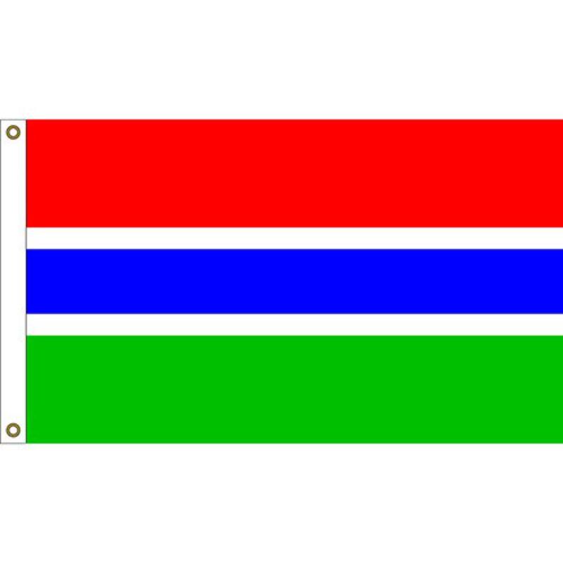F1035 Flag - Gambia - 3 x 5 ft.