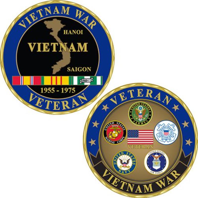 Picture of Eagle Emblems CH0331 Challenge Coin - Vietnam Veteran - 1.75 in.