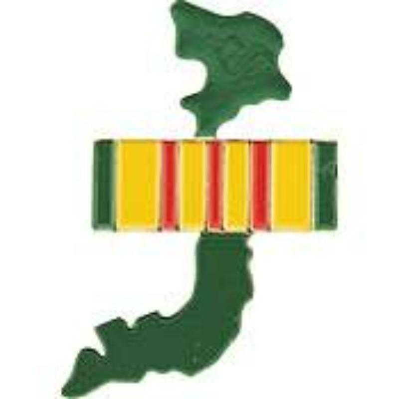 P14924 Pin - Vietnam, Map, Service Ribbon - 1.25 in.