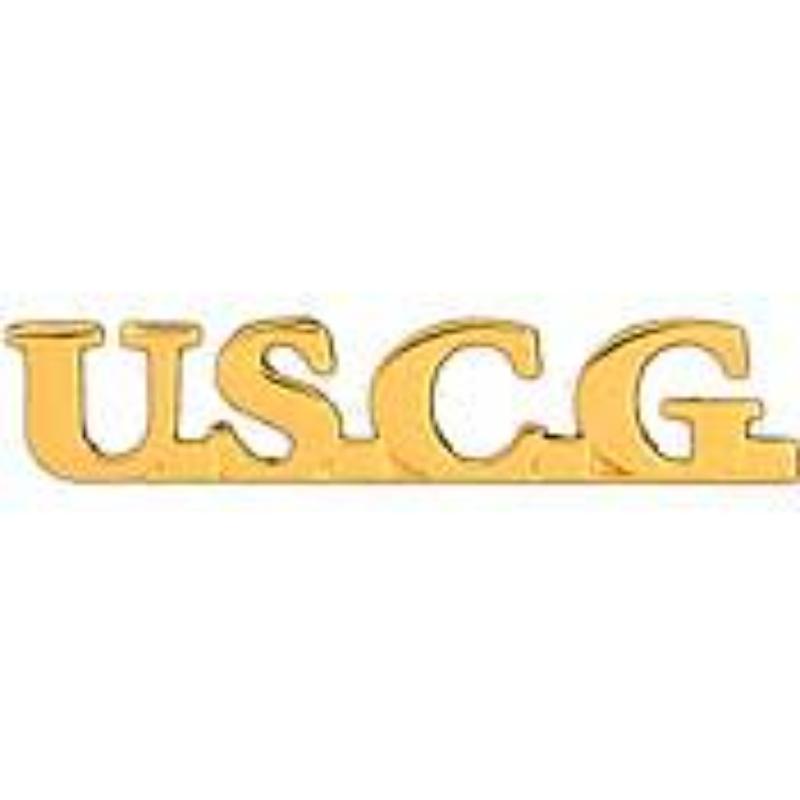 P15366 Pin - United States Coast Guard, Script Letters - 1.75 in.