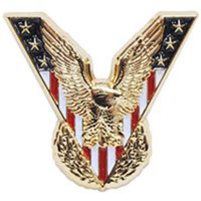 P15512 Pin - Veteran, Victory Eagle - 1.125 in.