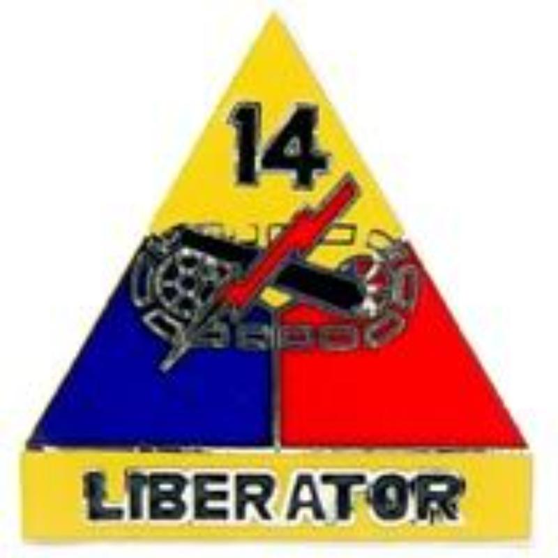 P15523 Pin - Army, 14th Armored Division - 1 in.