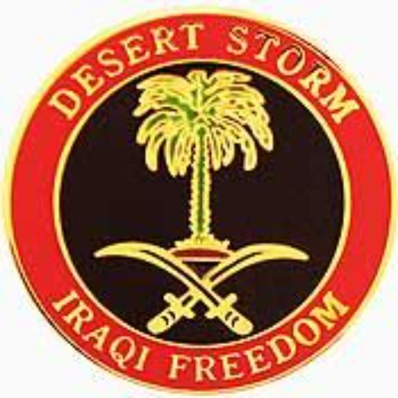 P15573 Pin - Desert Strom Iraq & Kuwai - 1 in.