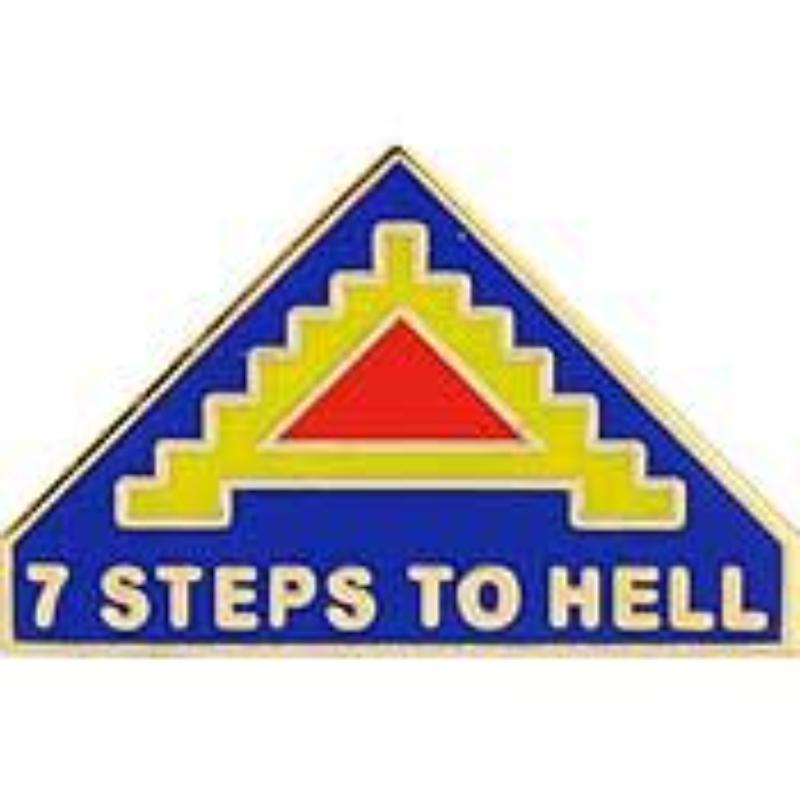 P15586 Pin - Army, 7th Seven Steps - 1 in.