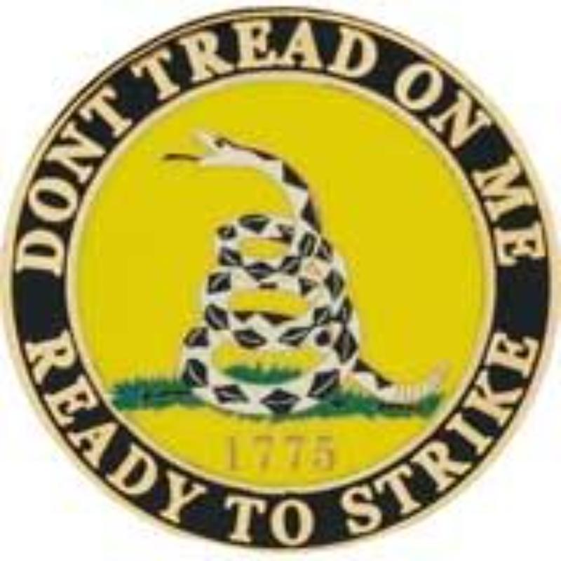 P15701 Pin - Dont Tread on Me, Round - 1 in.