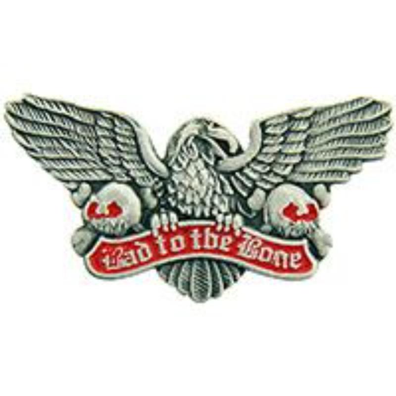 P15824 Pin - Skull, Bad to The Bone - 1 in.