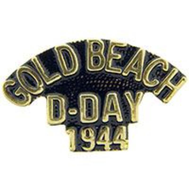 P15852 Pin - World War II, Script D-Day Gold Beach - 1.25 in.