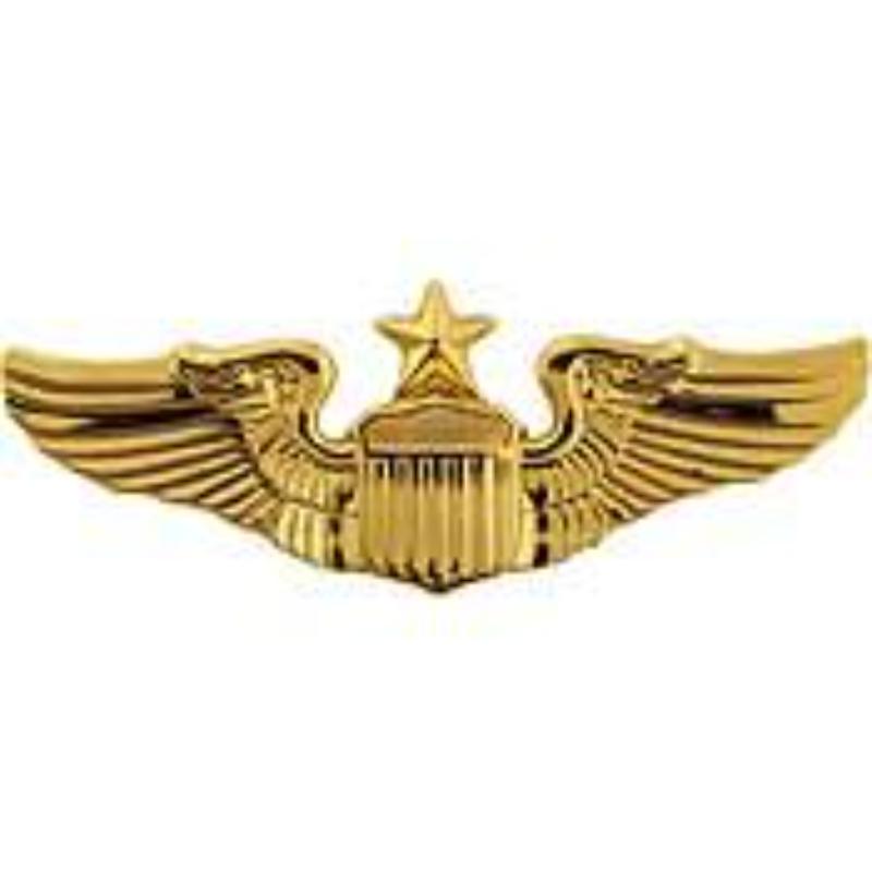P16108 Wing Pin - USAF, Pilot, Senior - Gold - 2.75 in.