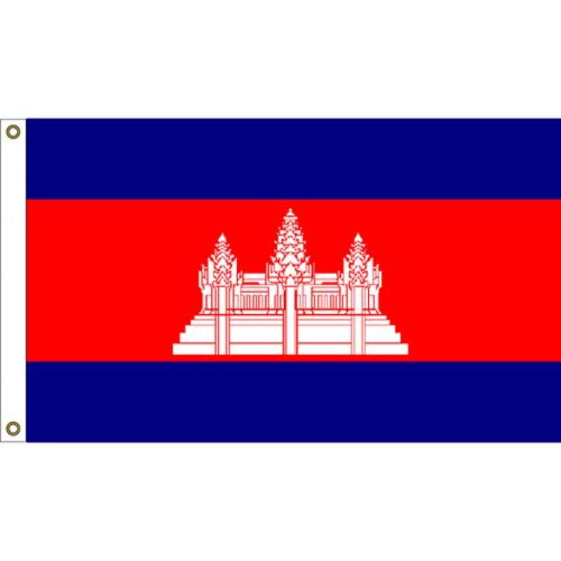F1173 Flag - Cambodia - 3 x 5 ft.