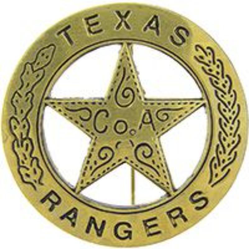 P40073 decal - Texas Ranger - Gold - 1.56 in.