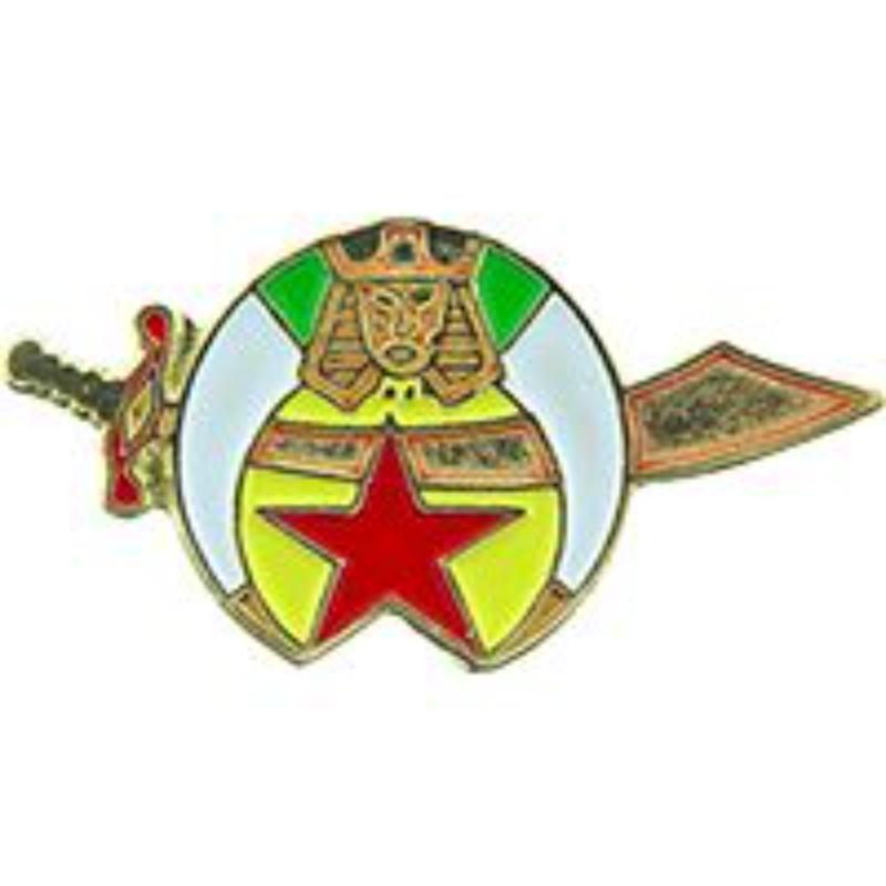P60659 Pin - Orange, Shriner, Emblem - 1 in.