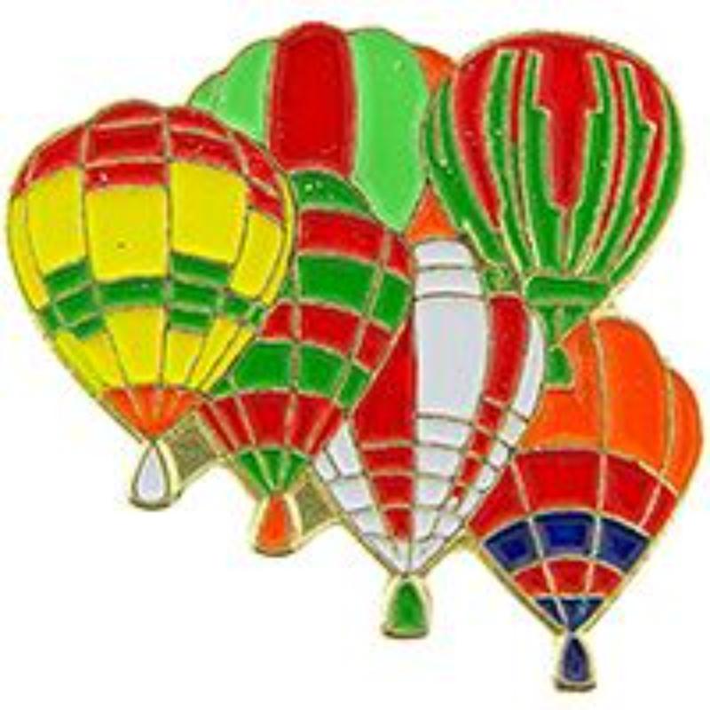 P61634 Pin - Hot Air, Balloon, 6 - 1 in.
