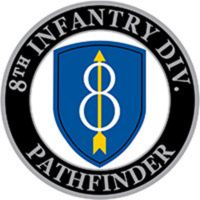 P62462 Pin - Army, 8Th Infantry Division Airborne - 1 in.