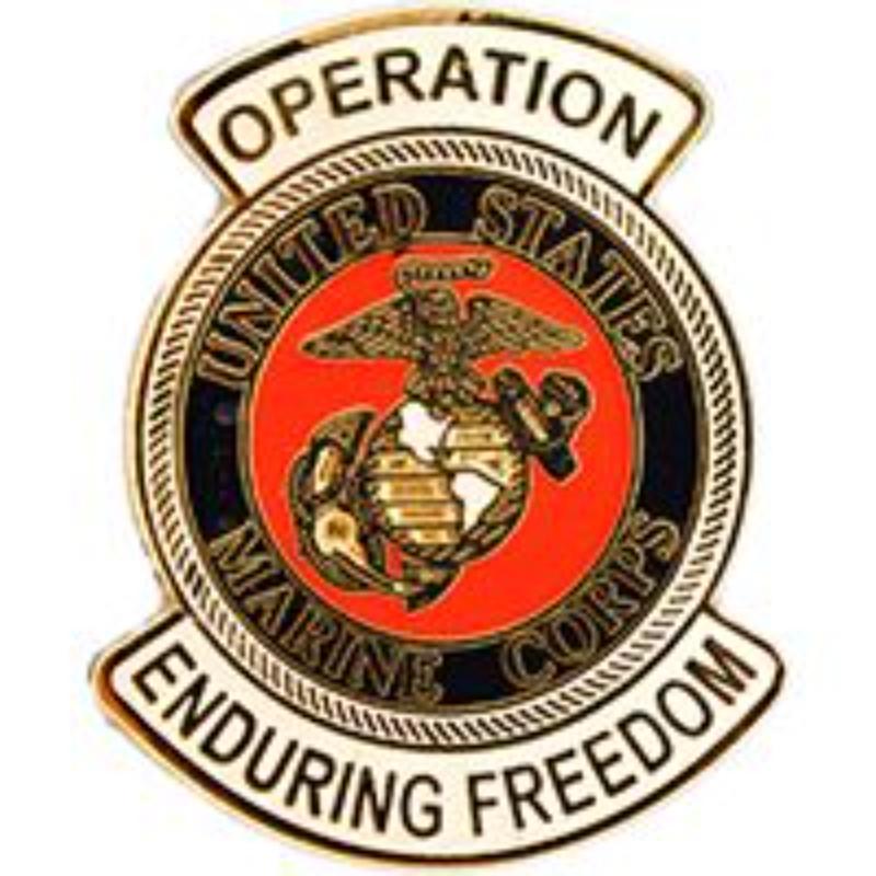 P62963 Pin - Enduring Freedom, USMC Logo - 1.625 in.