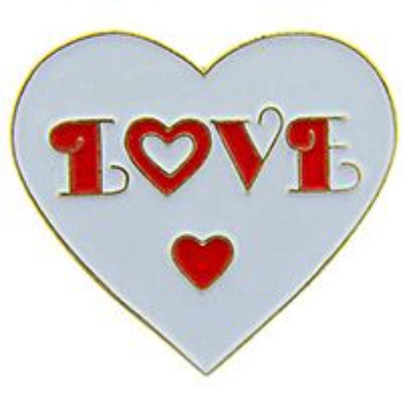 P63802 Pin - Hol, Heart, Love - 1 in.