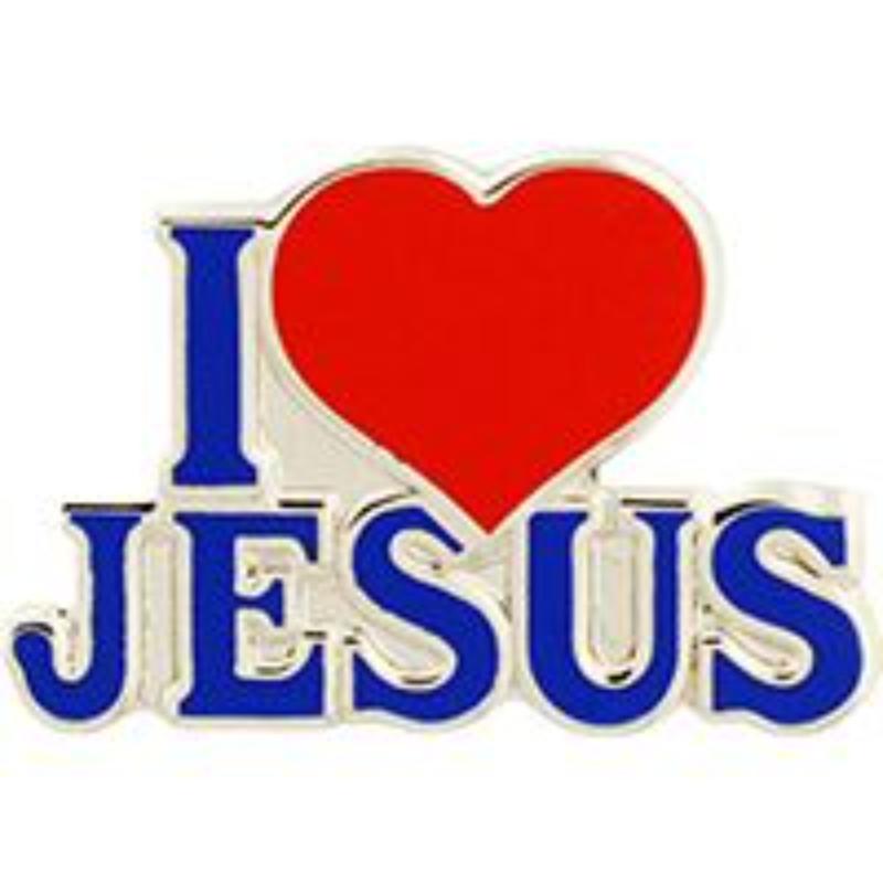 P64118 Pin - Religious, I Heart Jesus - 0.94 in.
