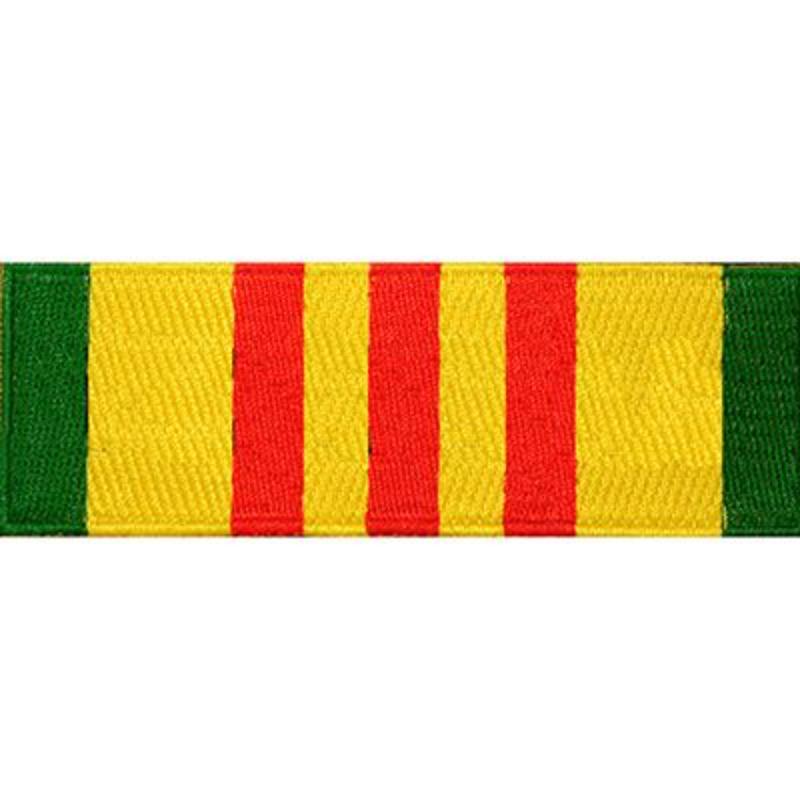 Vietnam Service Ribbon Patch - Multicolor - 4.25 x 1.5 in. - Durable Material