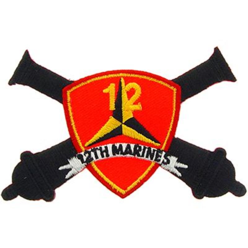 PM0578 Patch - USMC, 12th Marine Regiment - 3.5 in.