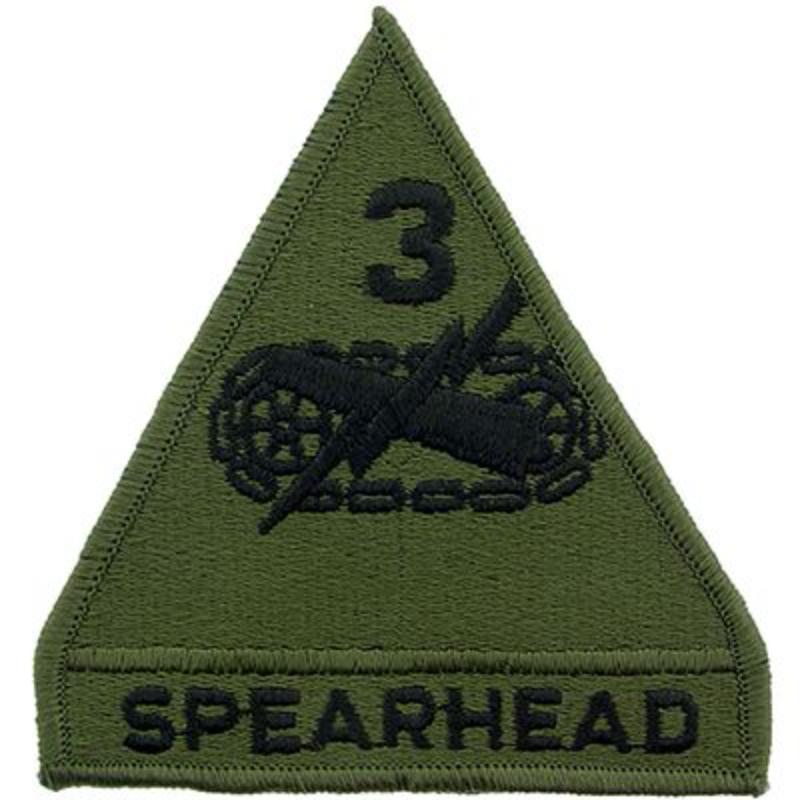PM0699 Patch - Army, 3rd Armored Division - 3.63 in. Wide