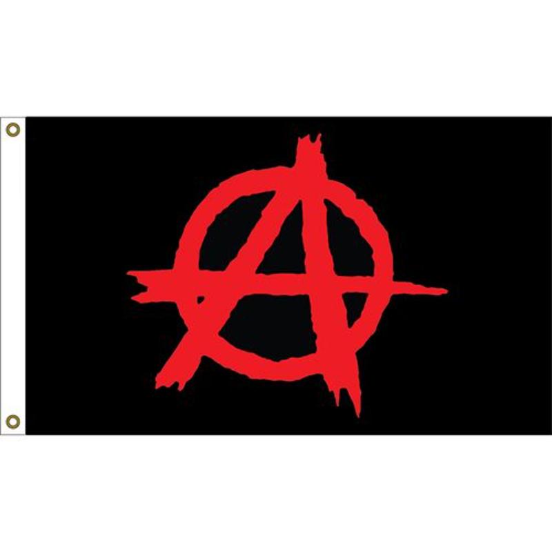 Anarchy Flag - Black & Red - 3 x 5 ft. - Durable Outdoor Use