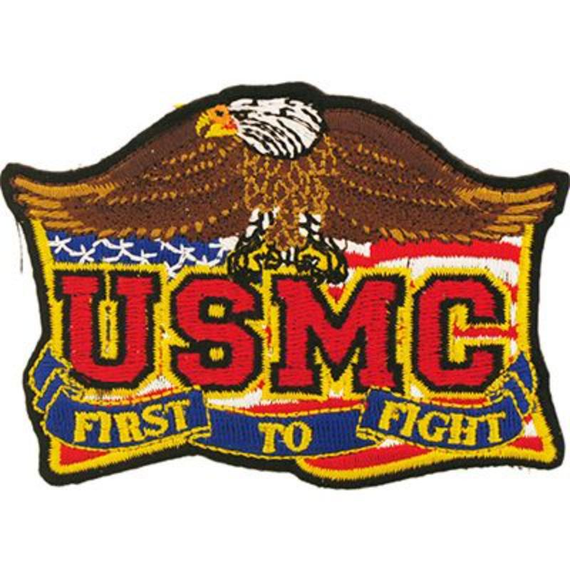 PM1147 Patch - USMC, First to Fight - 3.5 in.