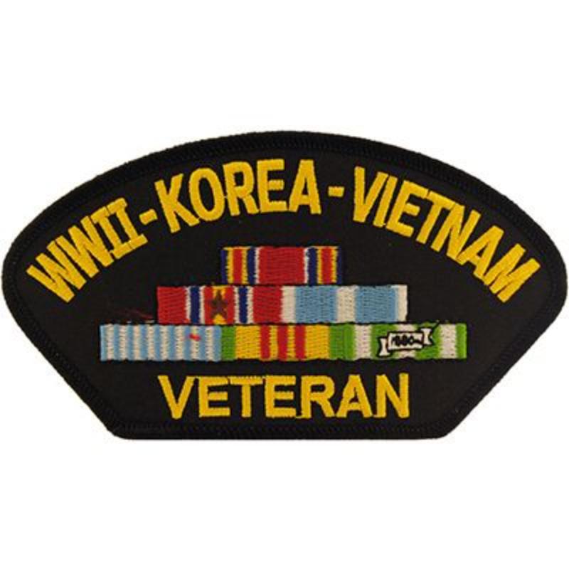 PM1341 Patch - World War II, Korea & Vietnam - 5.25 x 3 in.