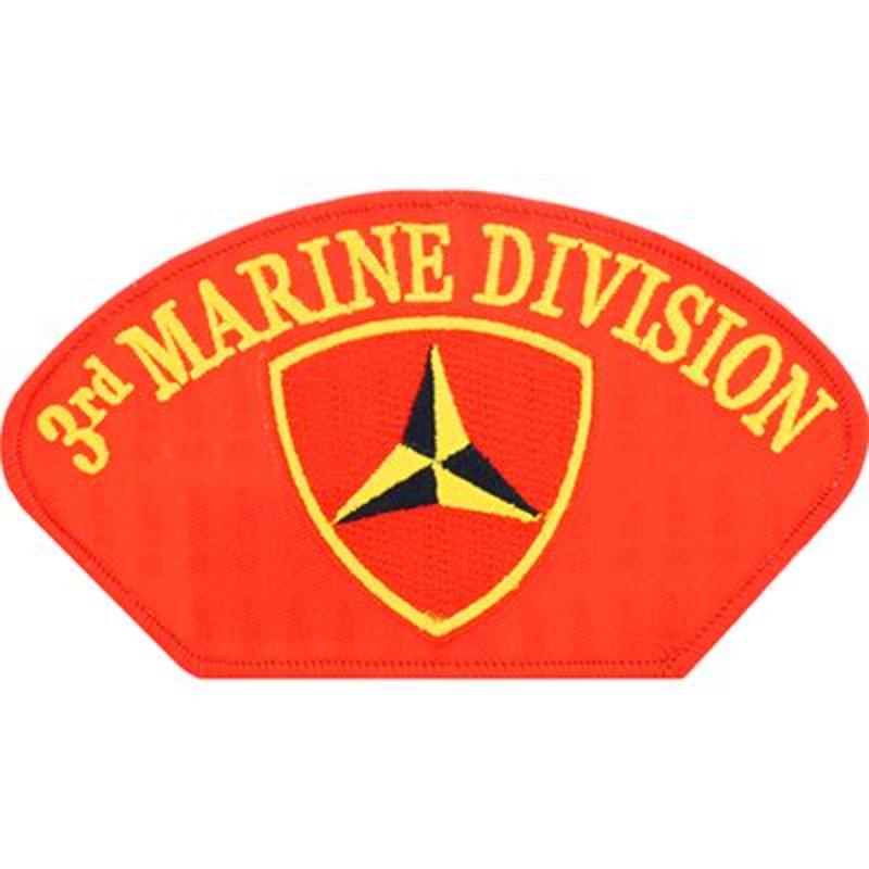 PM1354 Patch - USMC, Hat, 3rd Division - 5.25 x 3 in.