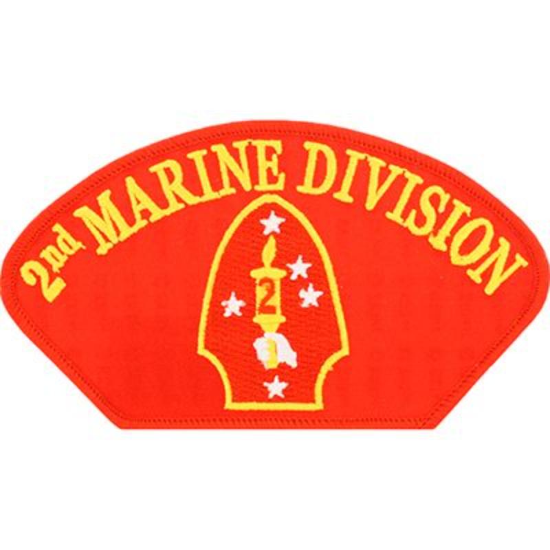 PM1387 Patch - USMC, Hat, 2nd Division - 5.25 x 3 in.