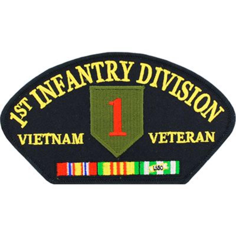 PM1408 Patch - Vietnam, Hat, Army, 1st Infantry Division - 5.25 x 3 in.