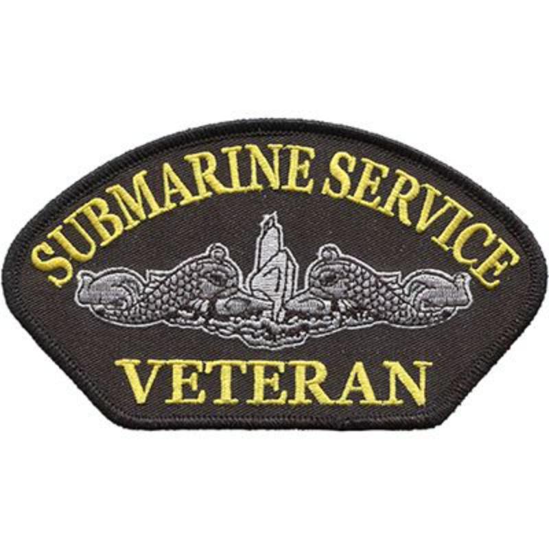 PM1428 Patch - USN, Hat, Submarine Service Veteran - 5.25 x 3 in.