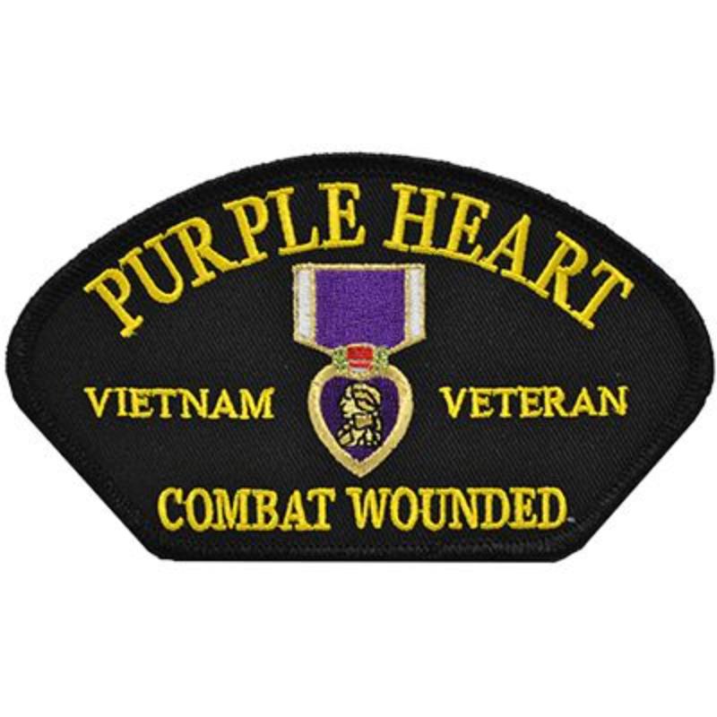 PM1447 Patch - Vietnam, Hat, Purple Heart - 5.25 x 3 in.
