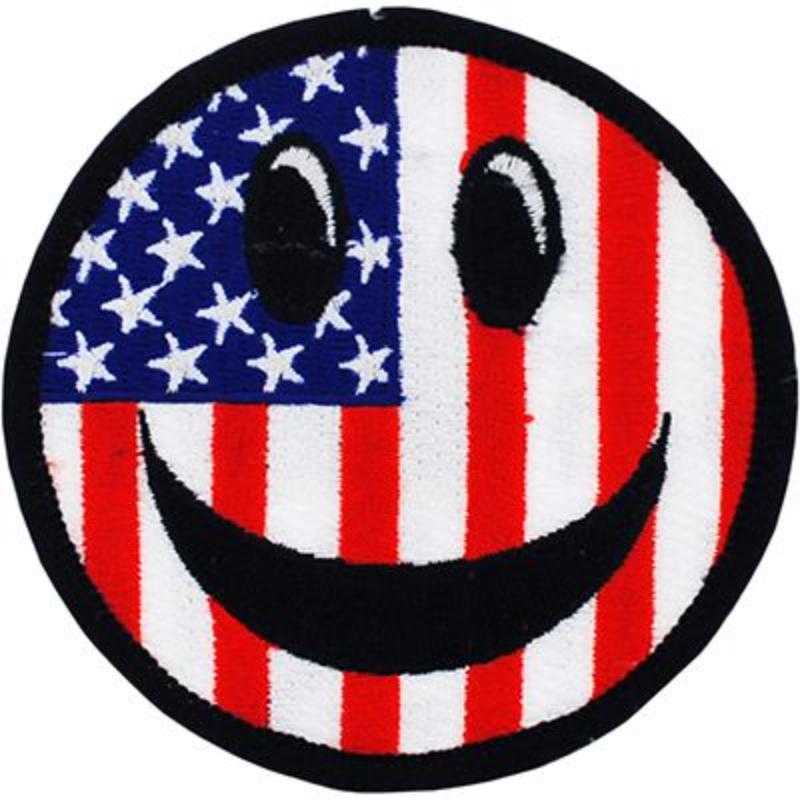 PM3081 Patch - Smiley Face, RWB - 3 in.