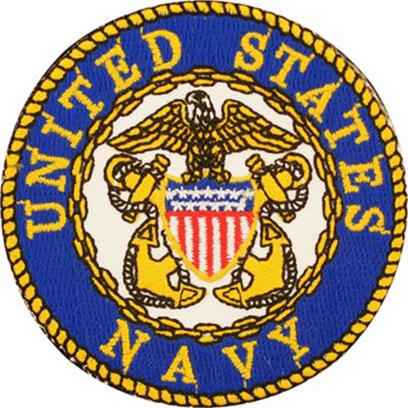 PM3146 Patch - USN Logo 3Y Anchors - 3.63 in.