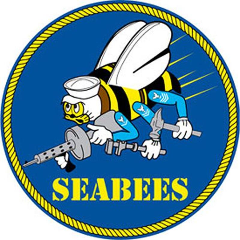 PM9110 Patch - USN, Seabees, Logo - 10 in.