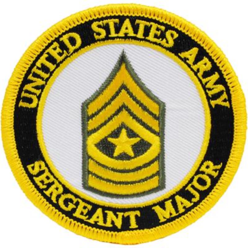PM1010 Patch - Army, E9, Sergeant Major - 3.13 in.