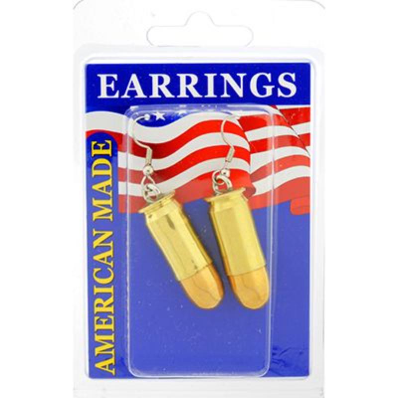 Picture of Eagle Emblems ER9646 Earrings - Bullet&#44; 45Cal - Brass