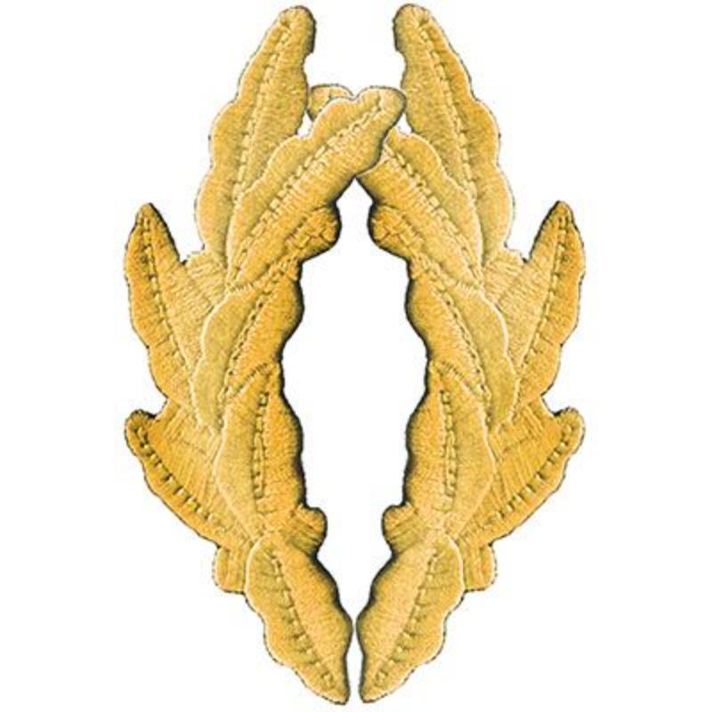 PM0475 Patch - Scrambled Egg, Gold - Metallic Faux - Set of 2 - 3.75 in.