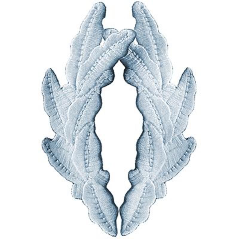 PM0253 Patch - Scrambled Egg, Silver - Set of 2 - 3.75 in.
