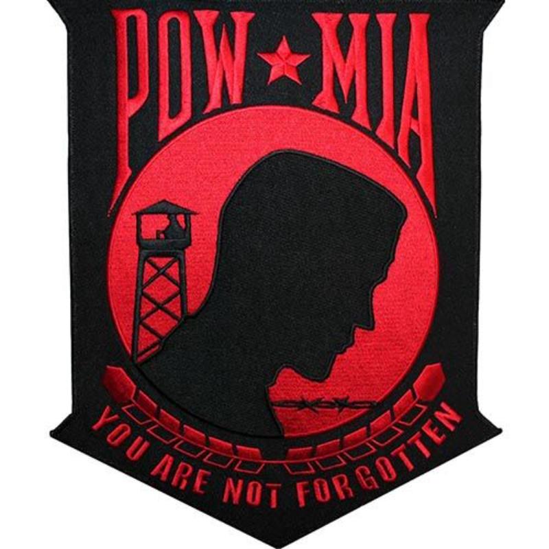 PM9090 Patch - Pow Mia - Red & Black - 12 in.