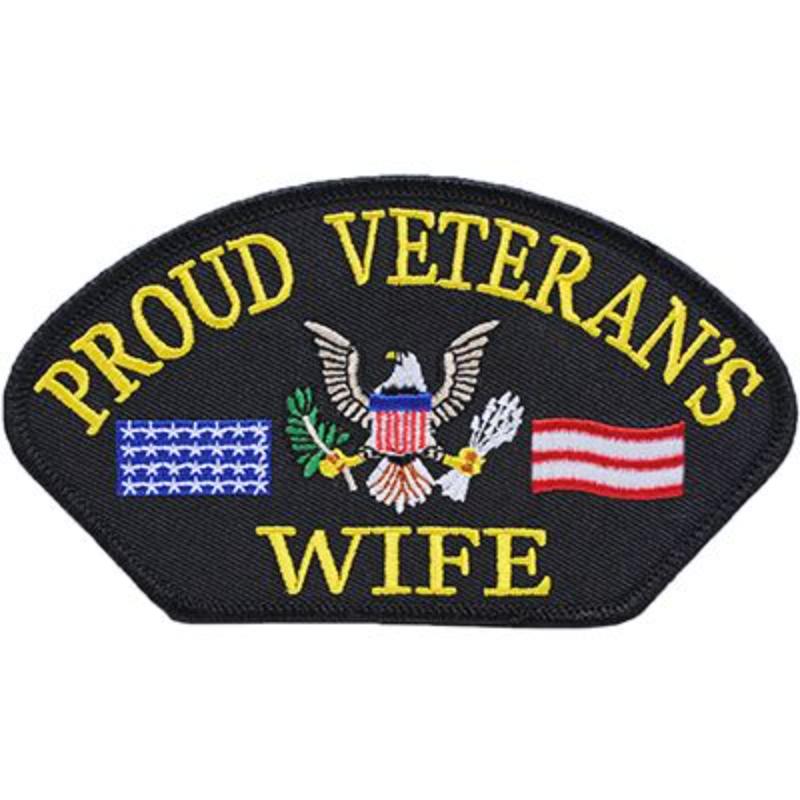 PM1606 Patch - Proud Veterans Wife - 5.25 x 3 in.