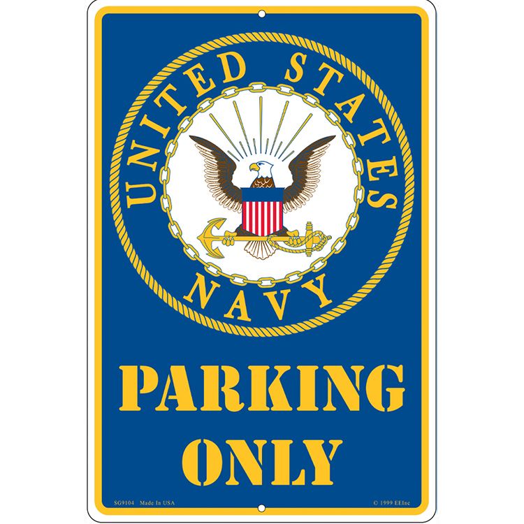 SG9104 Sign - U.S.Navy, Parking - 12 x 18 in.