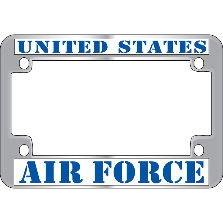 LP2920 Chrome License Plate Frame, USAF - 5 x 7.25 in.