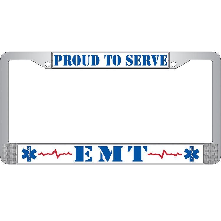 LP3938 Chrome License Plate Frame, Emt - 6 x 12 in.