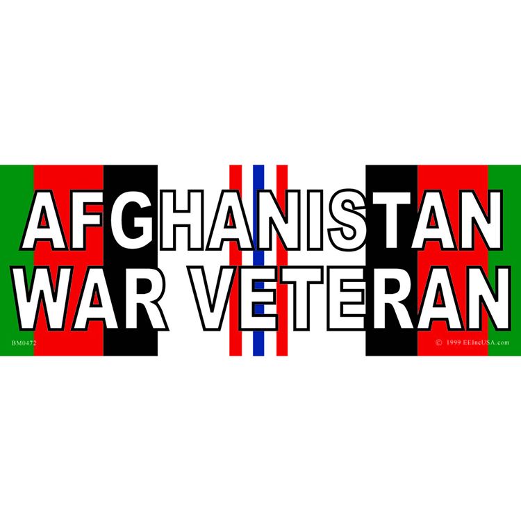 BM0472 Sticker - Afghan War, Service Ribbon - 3.5 x 10 in.
