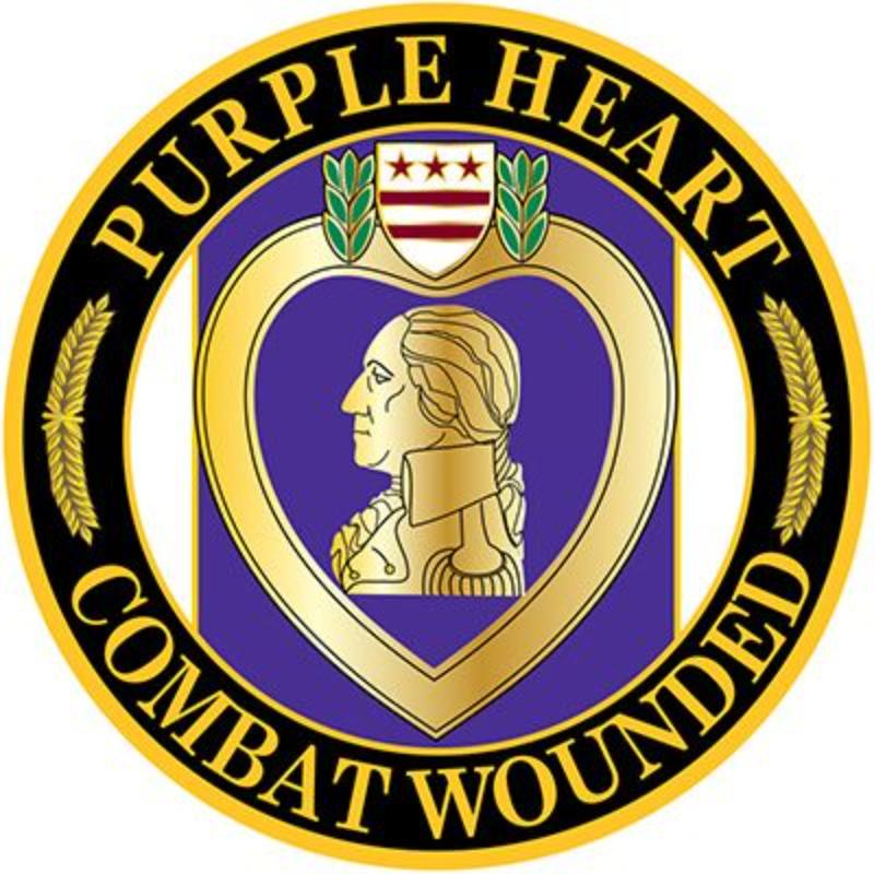 PM0485 Patch - Purple Heart - Combat Wounded - 3.63 in.