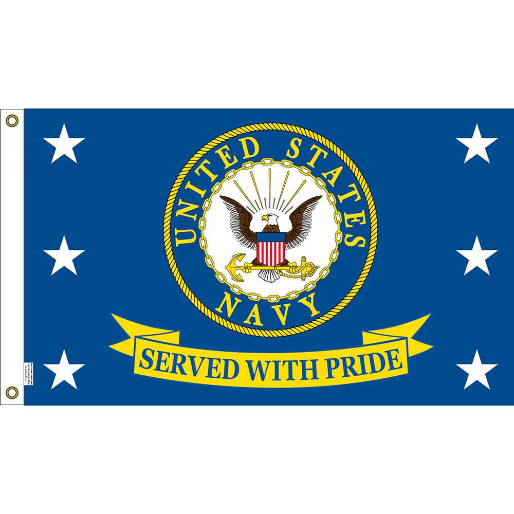 F1871 Flag - USN, Served with Pride - 3 x 5 ft.