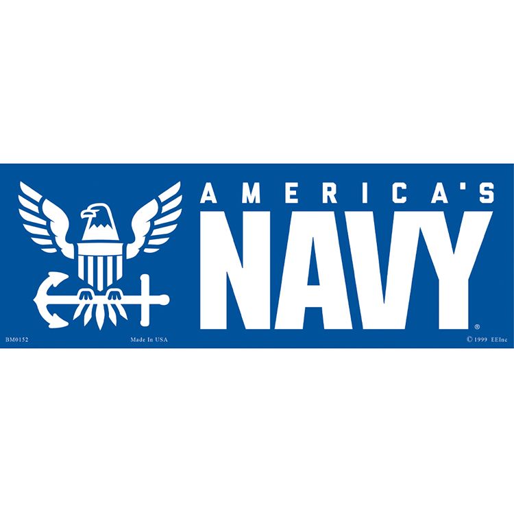 BM0152 Sticker - USN Proudly Served - 3.5 x 10 in.