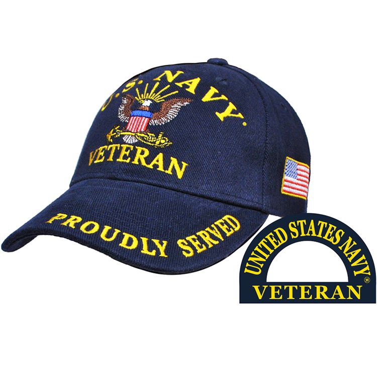 CP00211 Cap - USN, Veteran, Proud