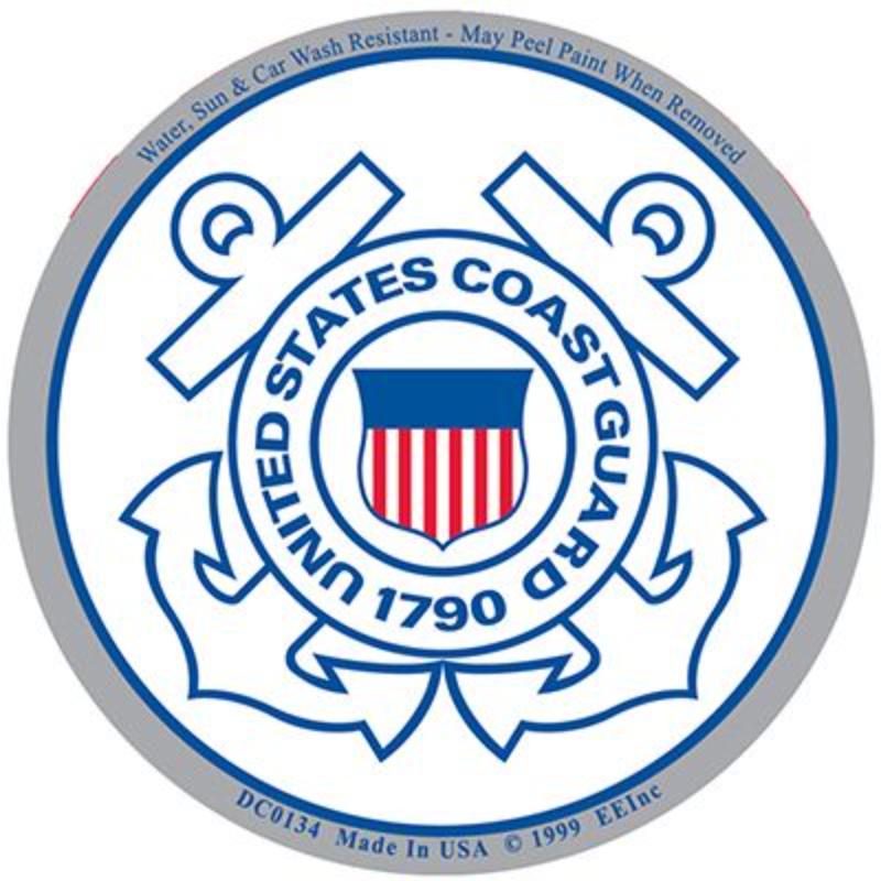 DC0134 Sticker - United States Coast Guard, Logo - 3.5 in.